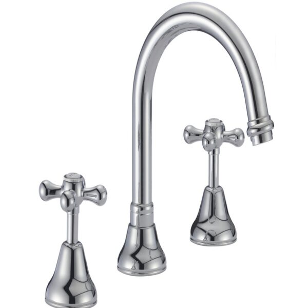Euroware New Century faucet design for vanity is a double lever mixer that is ideal for sinks of different functions. Quality finish and unique designs for rooms that need enhancement.