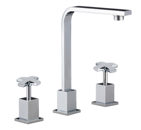 Euroware Quadratum design for vanity is a double level mixer