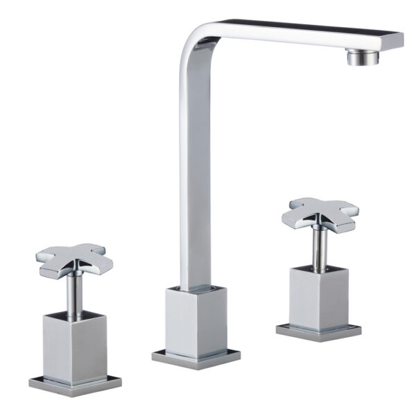 Euroware Quadratum design for vanity is a double level mixer