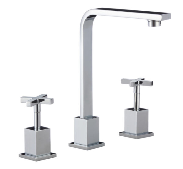 Quadratum design for vanity is a double level mixer