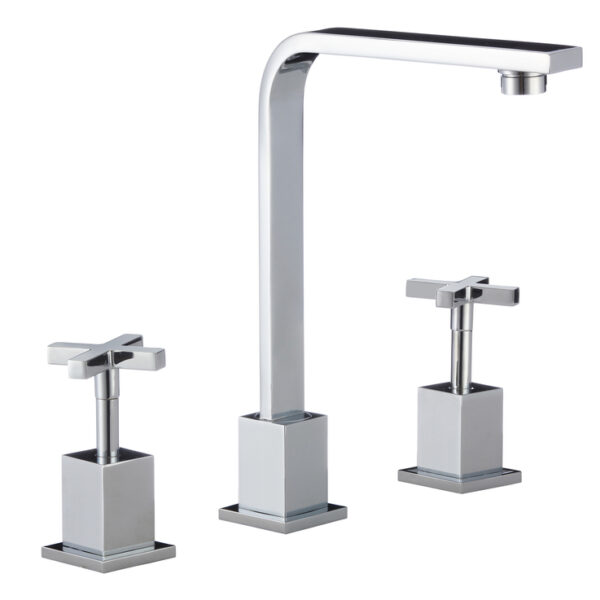 Quadratum design for vanity is a double level mixer