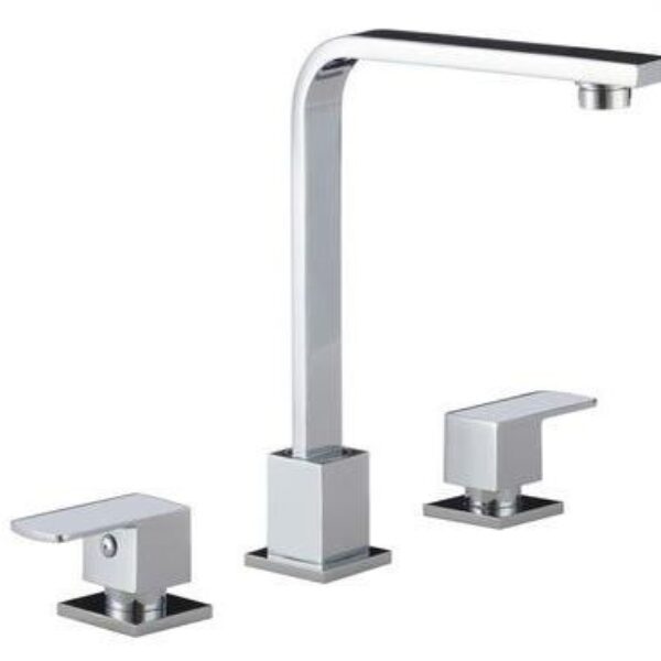Quadratum design for vanity is a double level mixer